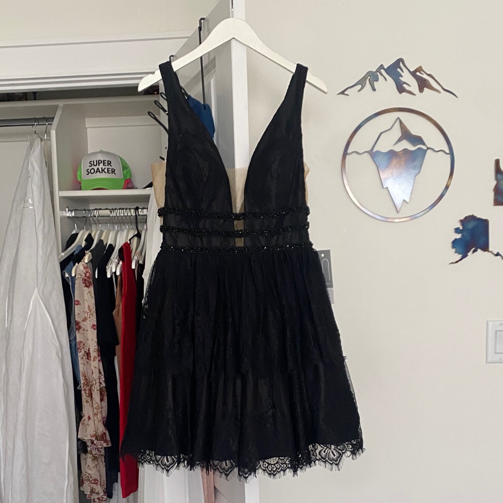 Sherri Hill Bridal Black Lace Dress
